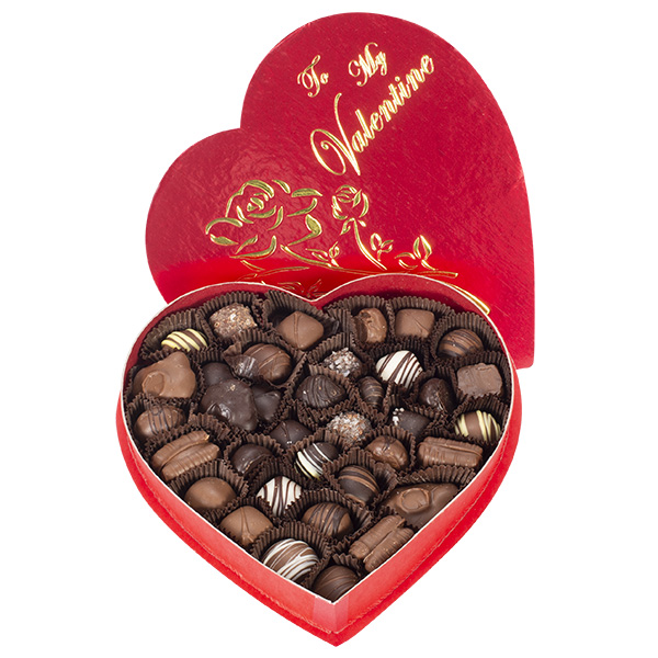 Valentine's Assorted Classic Chocolates 28 Pieces in a Heartshaped